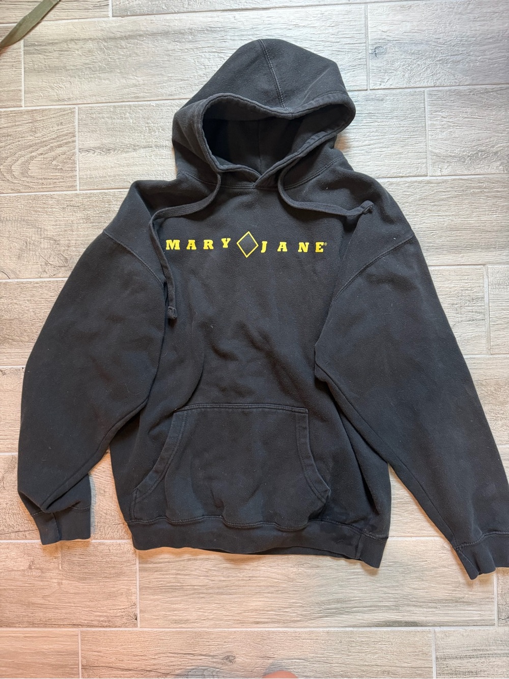 Oversized ski town black hoodie